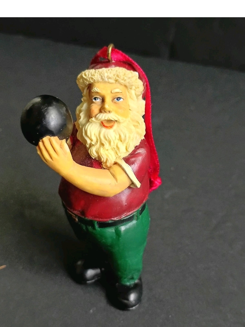 Vintage Bowling Santa Claus Ornament